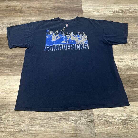 Vintage Y2K Nike Dallas Mavericks Make Some Noise Blue Men XL Basketball T-Shirt - Picture 4 of 9